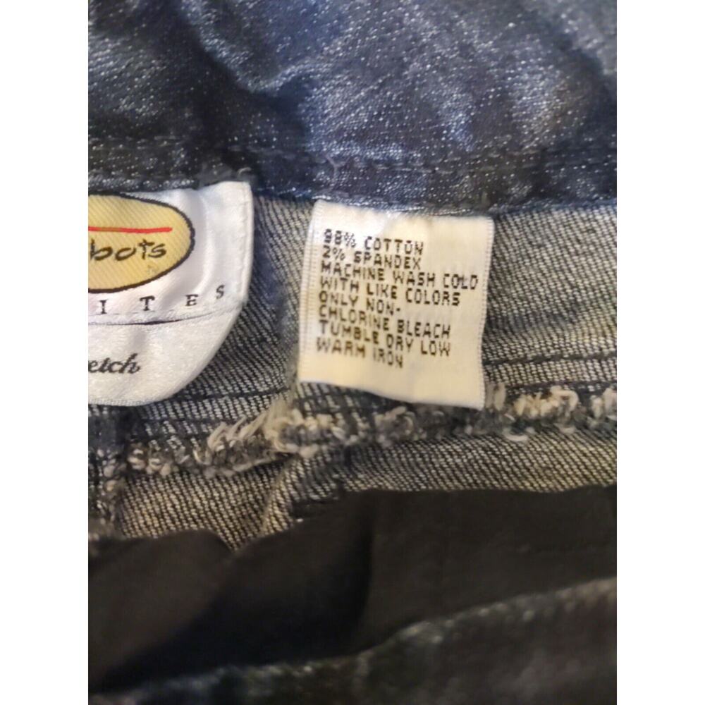 Talbot Petite Stretch Women's Blue Jean Faded Black Denim Skirt Size 4 - Picture 5 of 6